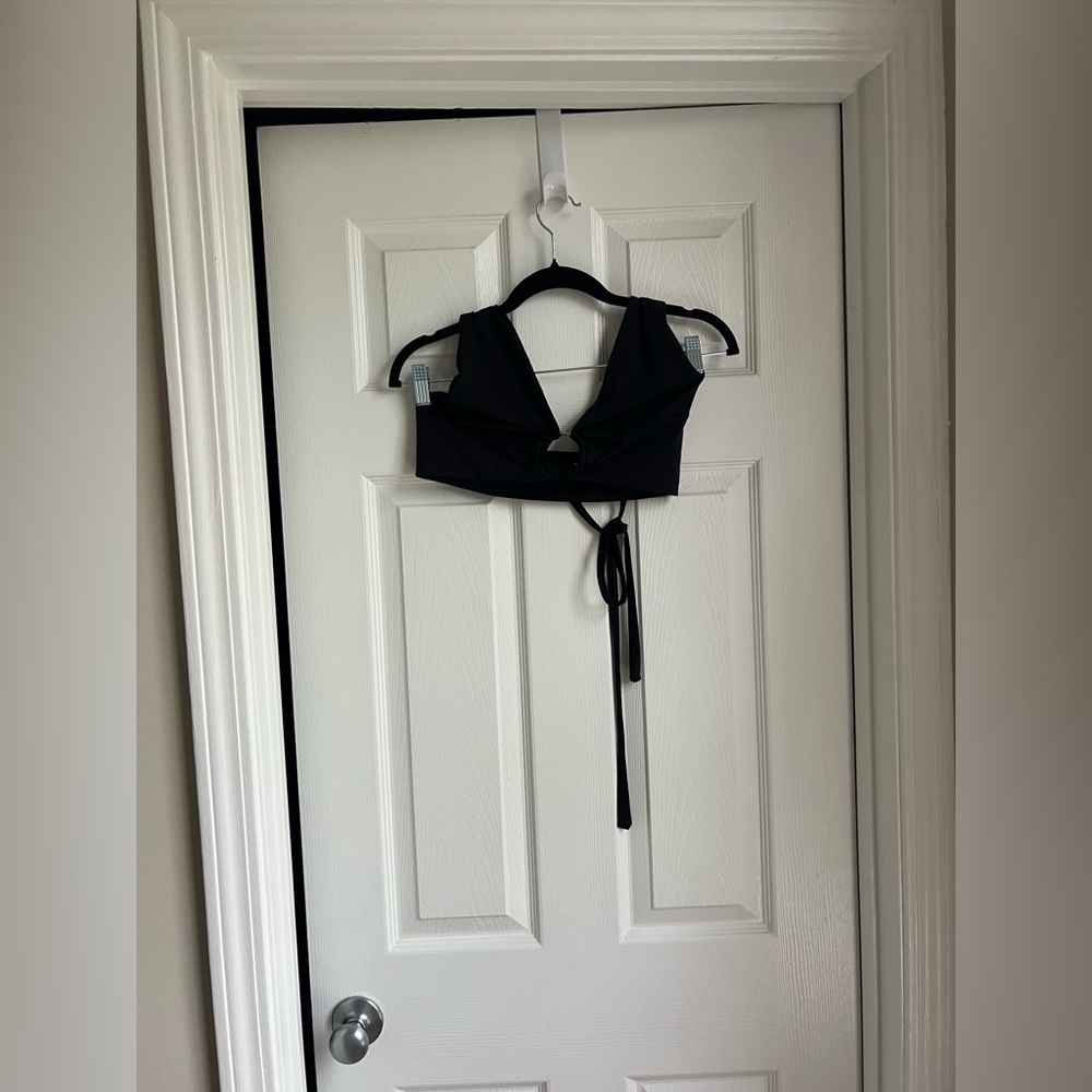 Black Halter Crop Top